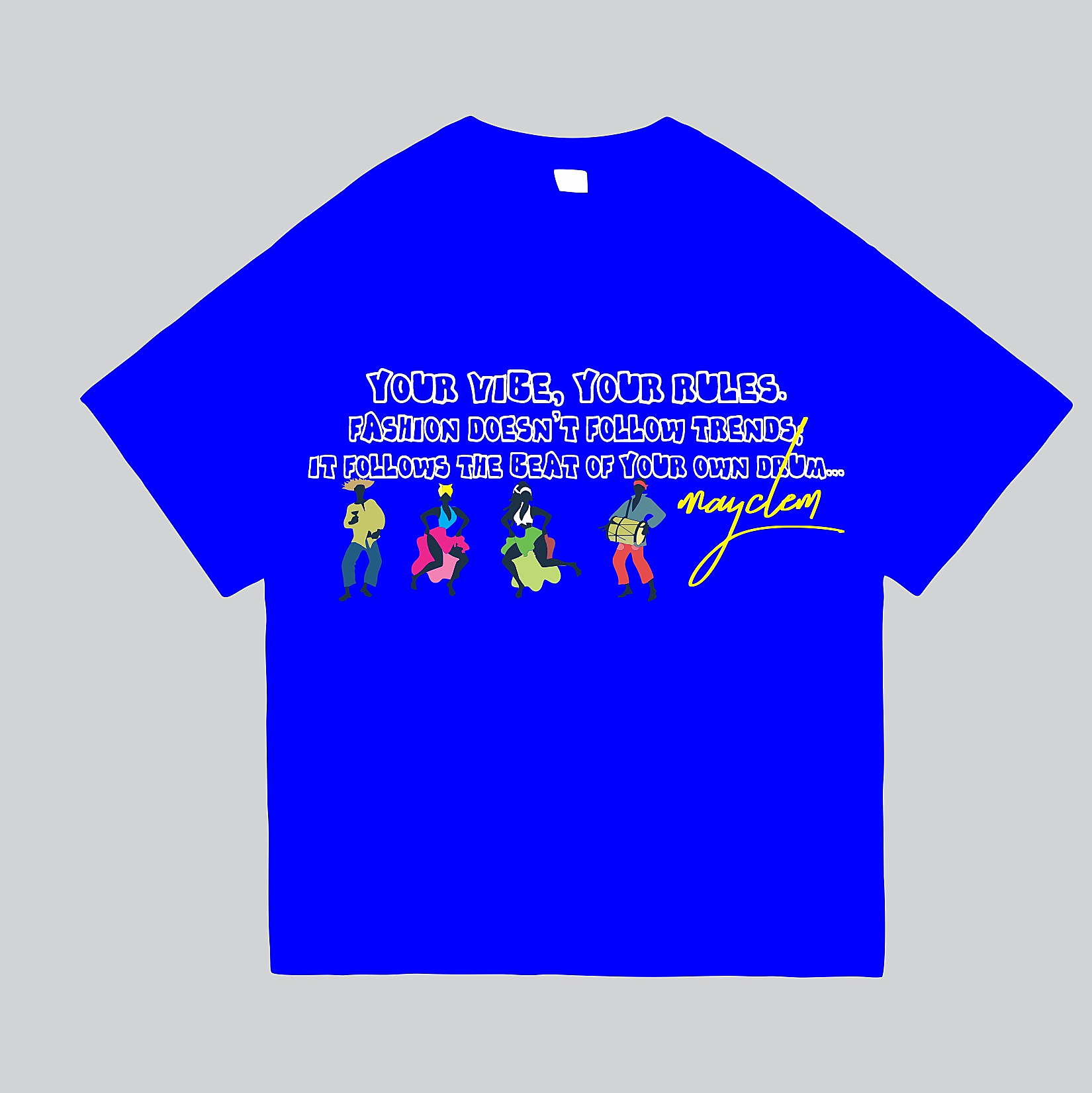MAYCLEM Vibe Tee blue front